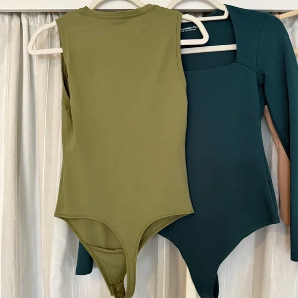 Abercrombie & Fitch Soft Collection Bodysuits 3-Pack Minimalist Neutral Bundle S - Picture 8 of 10